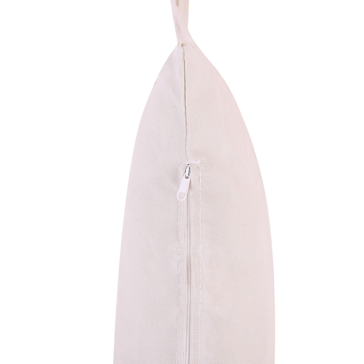 HÄNGESESSEL PE Rattan natürlich/beige mit Sitzkissen Casoli - Beige/Naturfarben, Kunststoff (84/113/70cm) - Beliani