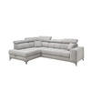 ECKSOFA mit Schlaffunktion und Bettkasten, Luxus-Mikrofaser - Taupe/Schwarz, Textil/Metall (282/198cm) - ed exciting design