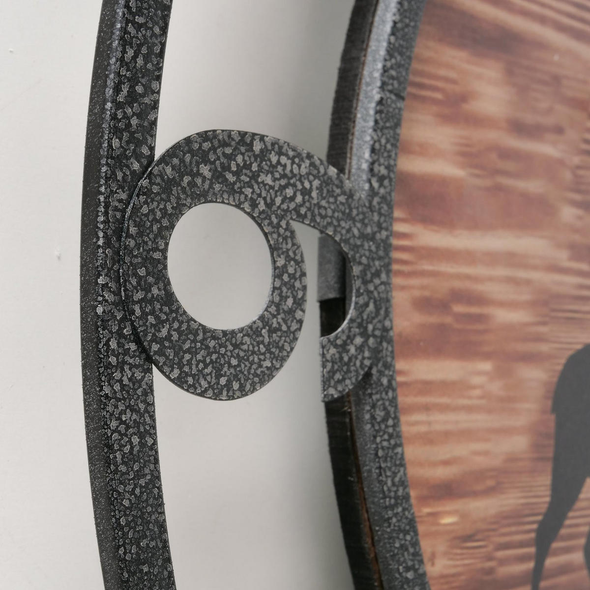 WANDUHR Wintermotiv Ludwig Ø 45 cm - Schwarz, Holzwerkstoff (45/4/45cm) - Boltze Home