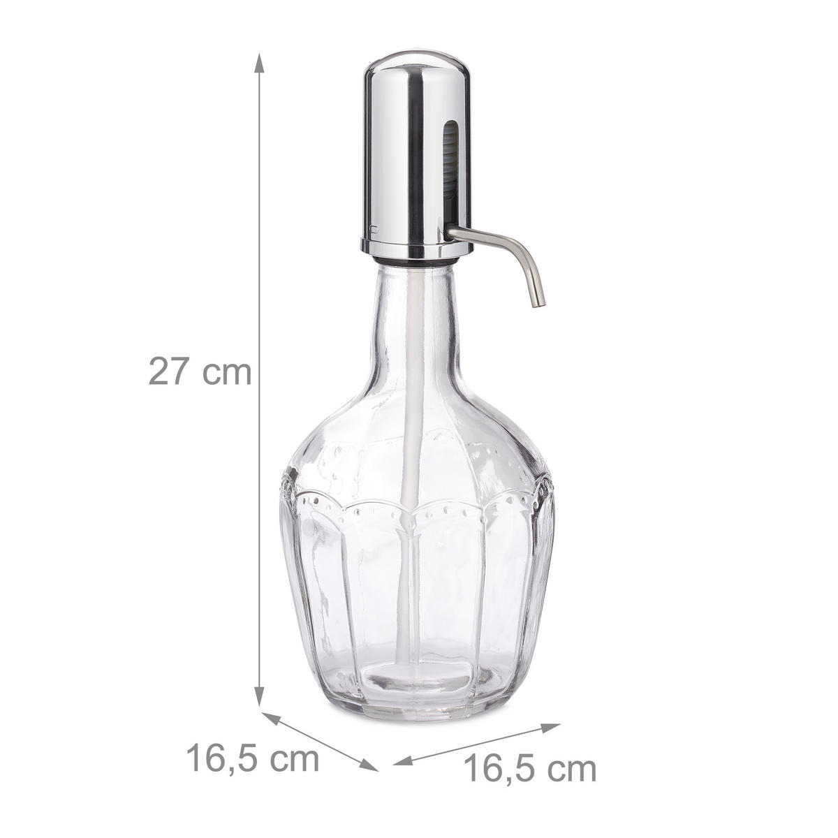 WASSERSPENDER - Transparent, Glas/Kunststoff (2.4L) - Relaxdays