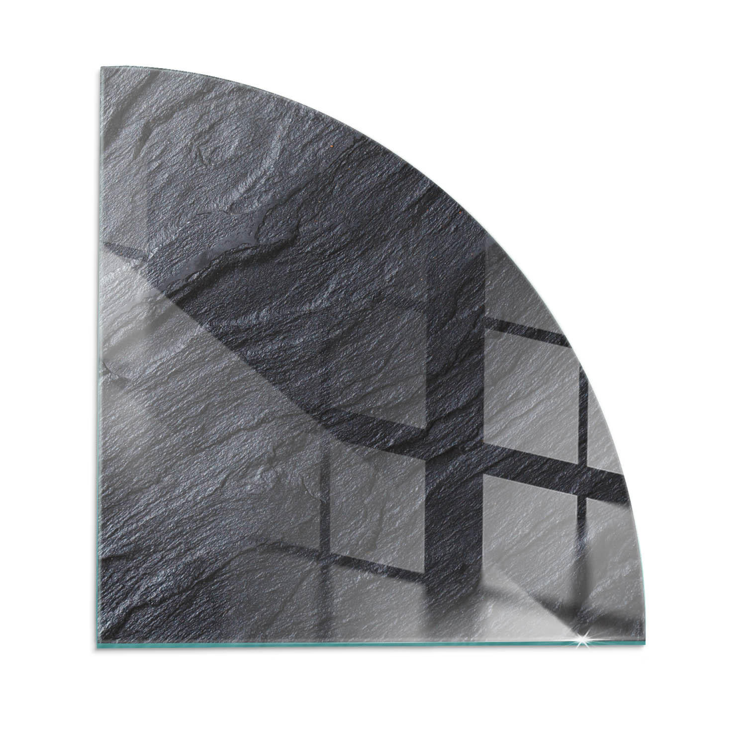 ArtPrintCave Glasplatte Schwarz 100x100x0.4 cm
