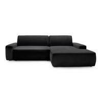 ECKSOFA Bamby Schwarz 264 cm - Schwarz, Textil (264/82/162cm) - Pillovely