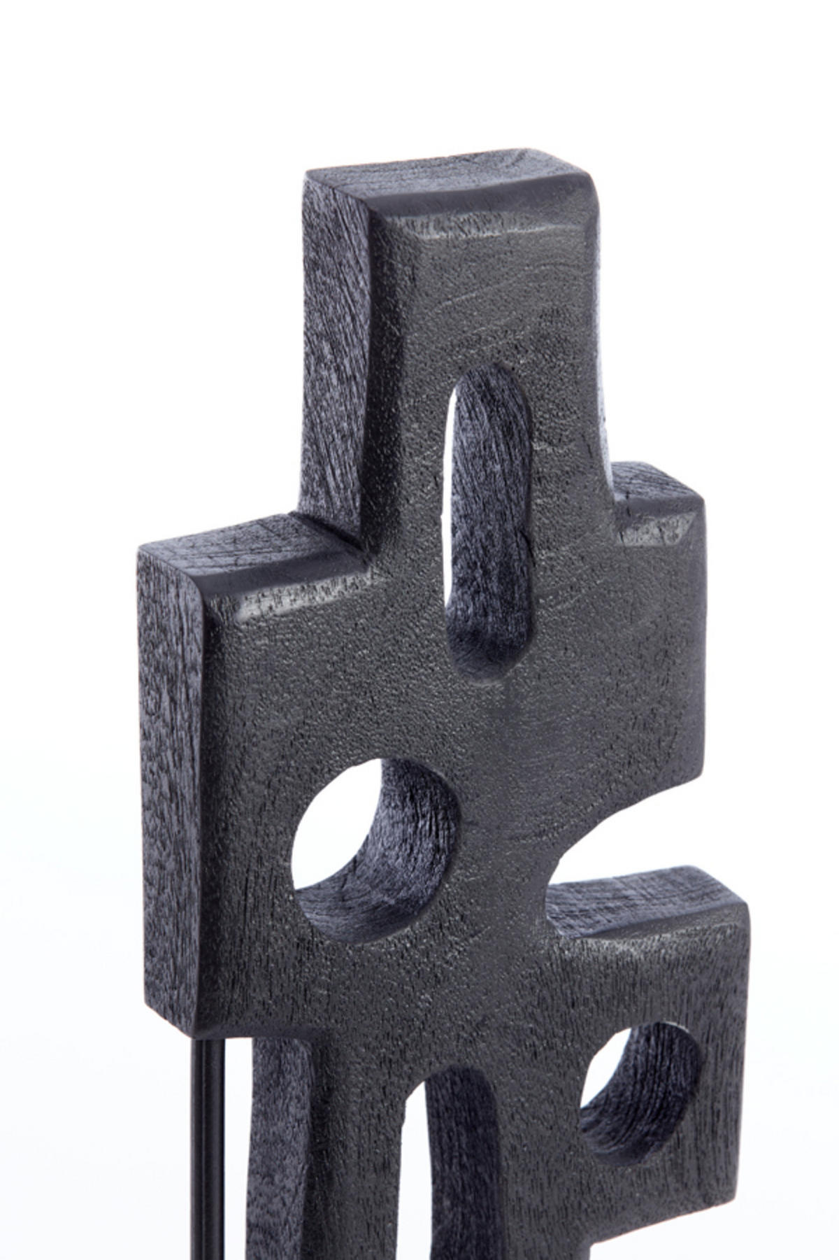 ORNAMENT Salio Schwarz 19/9,5/45 cm - Schwarz, Holz (9.5/45/19cm) - Light & Living
