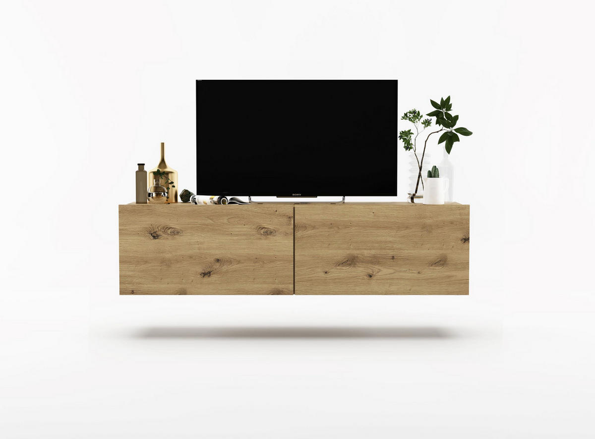 TV-SCHRANK Enjoy Eiche artisan matt 120 cm - Eiche Artisan, Holzwerkstoff (120/30/35cm) - Meble Lindner