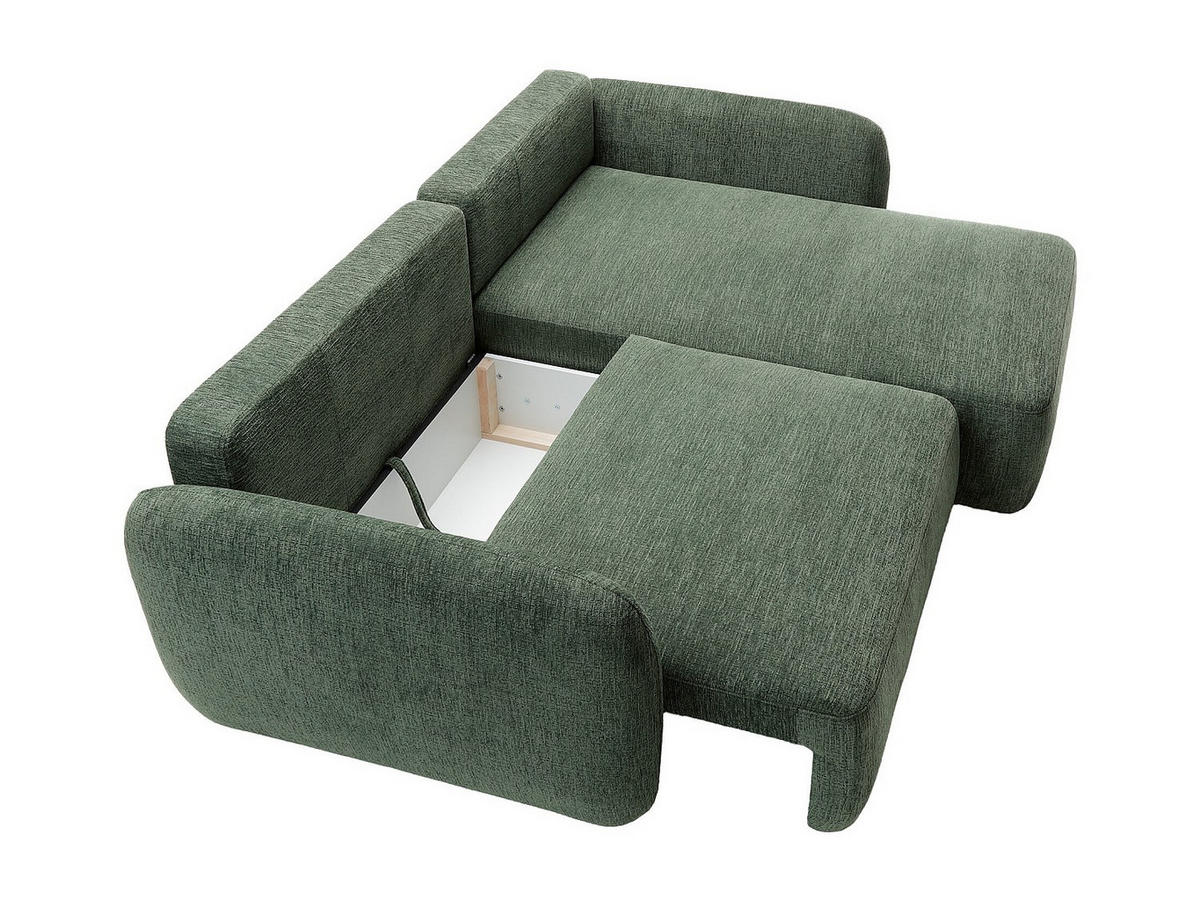 SCHLAFSOFA - 4 Personen - stoff - tannengrün Plufati - Waldgrün, Textil (230/83/165cm) - Vente-Unique