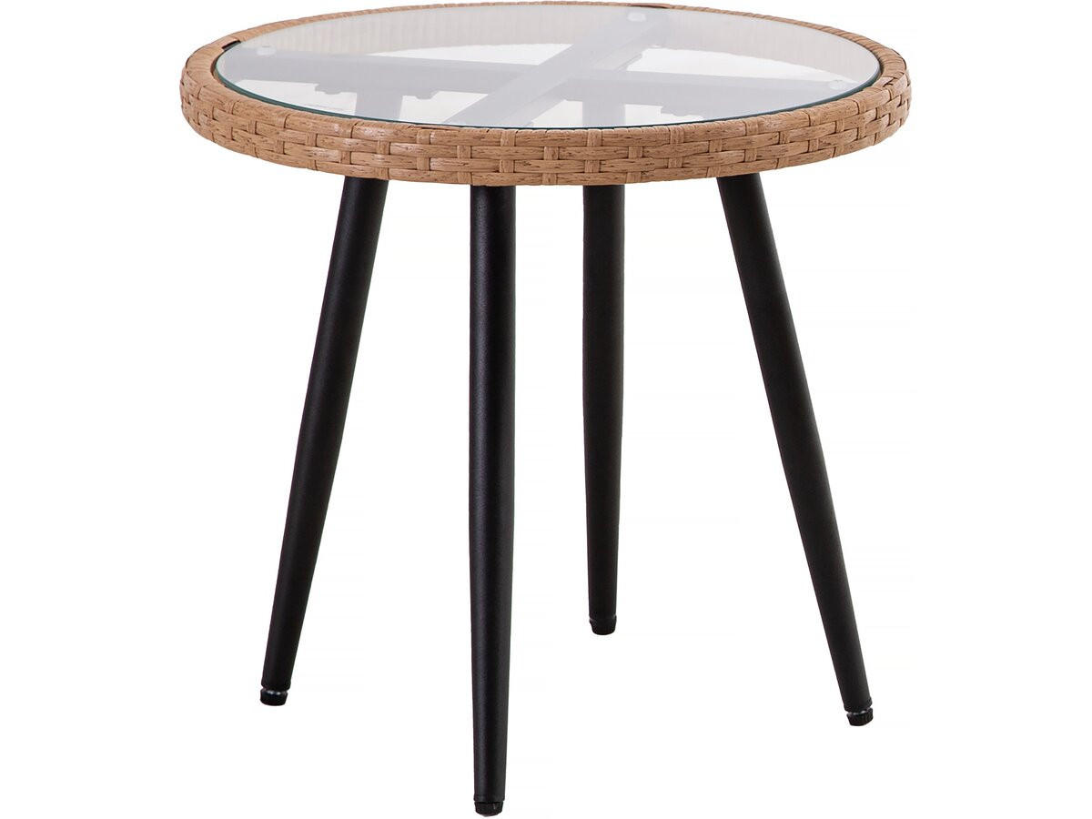 LOUNGEGARNITUR Vela 2-Sitzer Braun - Braun, Naturmaterialien/Glas - Habitat Garten