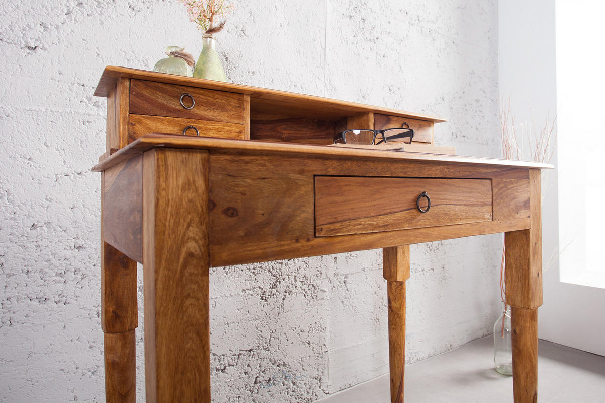 SEKRETÄR HEMINGWAY Sheesham Natur 90 cm - Naturfarben, Holz (50/90/90cm) - riess-ambiente