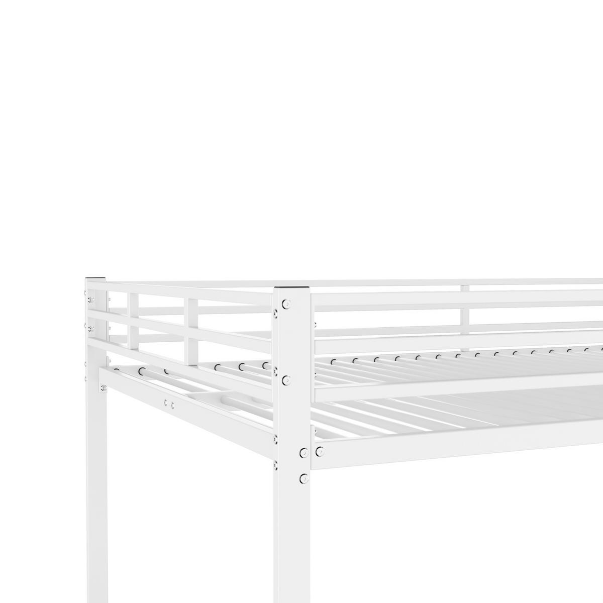 ETAGENBETT 140/200 cm in Weiß aus Metall, platzsparend und kindersicher - Weiß, Metall (140/200cm) - OKMYHOME