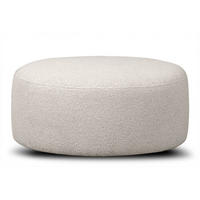 SITZHOCKER RAGGI mit 360° Drehfunktion, Weiß - Weiß, Textil (80/36/80cm) - KONSIMO®