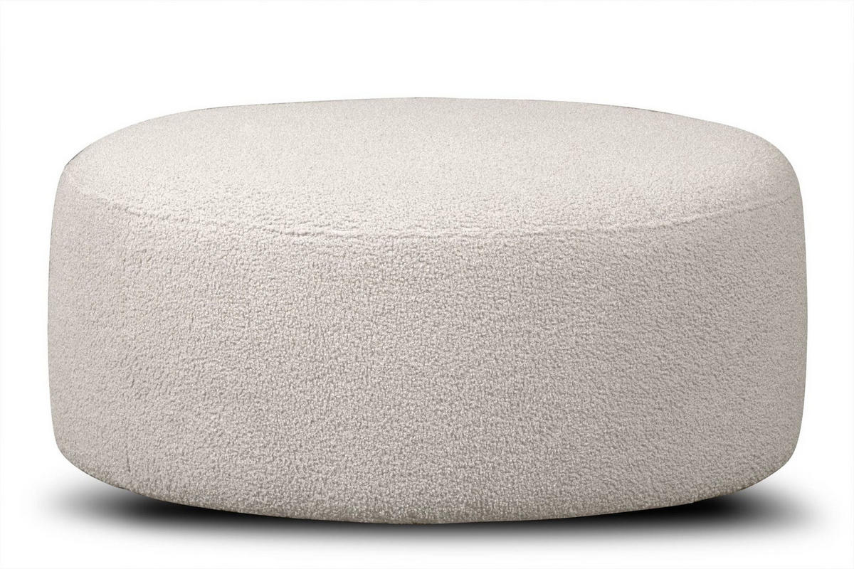 SITZHOCKER RAGGI mit 360° Drehfunktion, Weiß - Weiß, Textil (80/36/80cm) - KONSIMO®