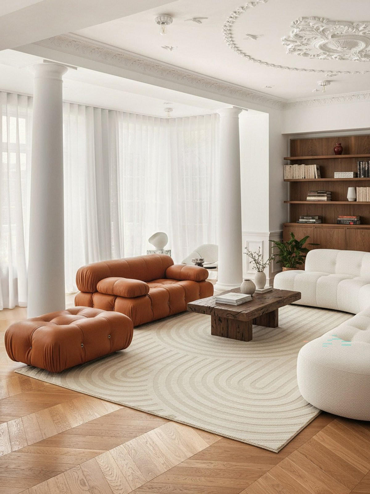 TEPPICH superweich grafisch beige - Beige, Textil (120/170cm) - AFK Living