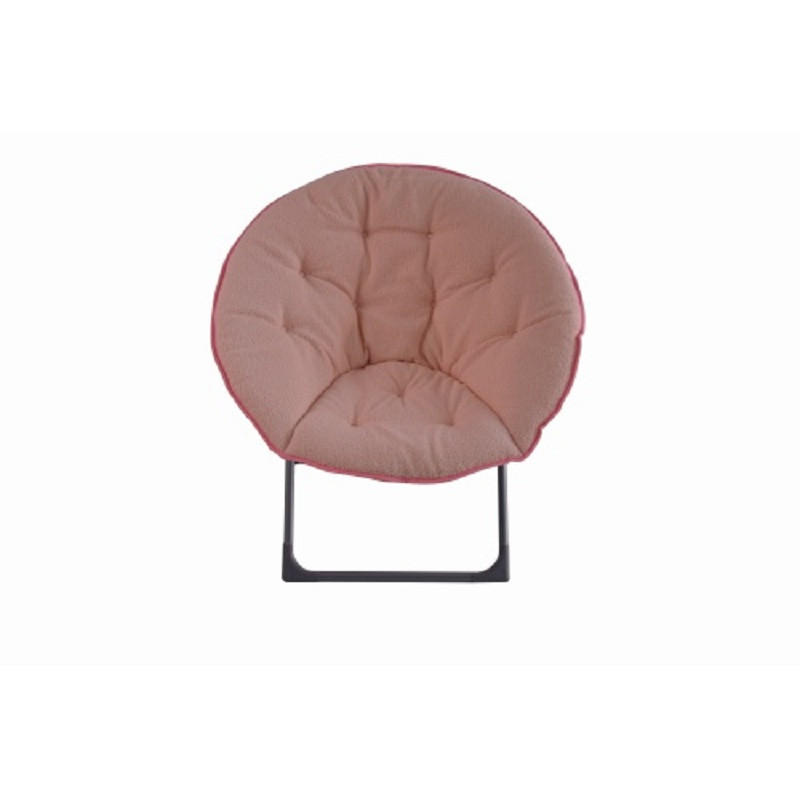 SESSEL Sherpa Rose klappbar - Rosa, Textil/Metall (53/37/58cm) - WISHDOR