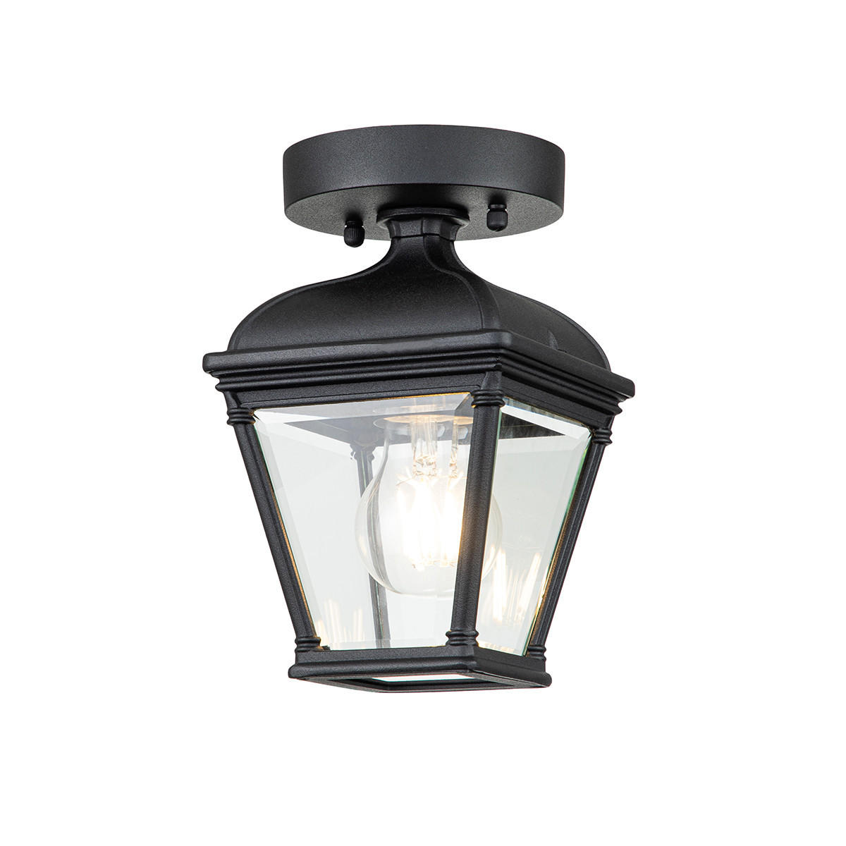 ELSTEAD Bayview Aufbau-Downlight für den Außenbereich Schwarz, IP44 - Schwarz, Metall (14.2/14.2/22.4cm) - Elstead Lightning