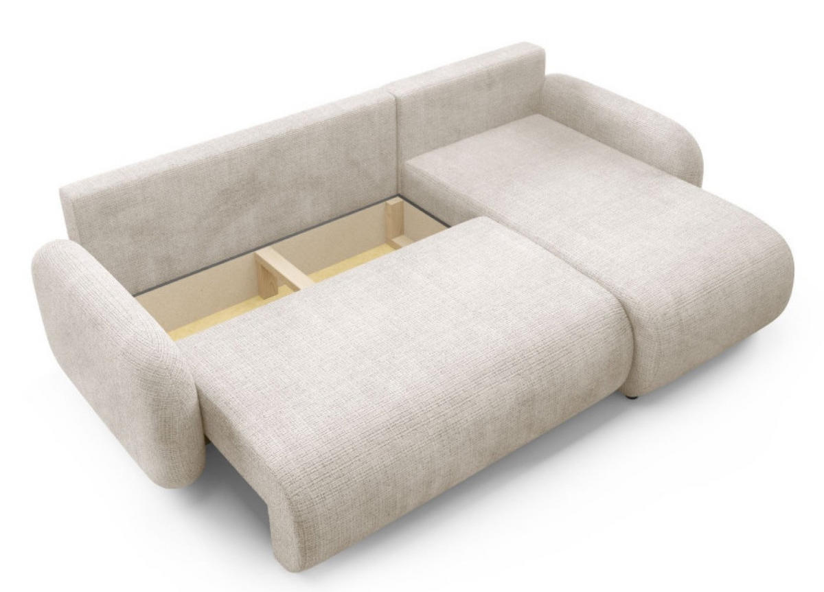 ECKSOFA Beige KOMA Mit Schlaffunktion - Beige, Textil (228/147cm) - Sepro Meble