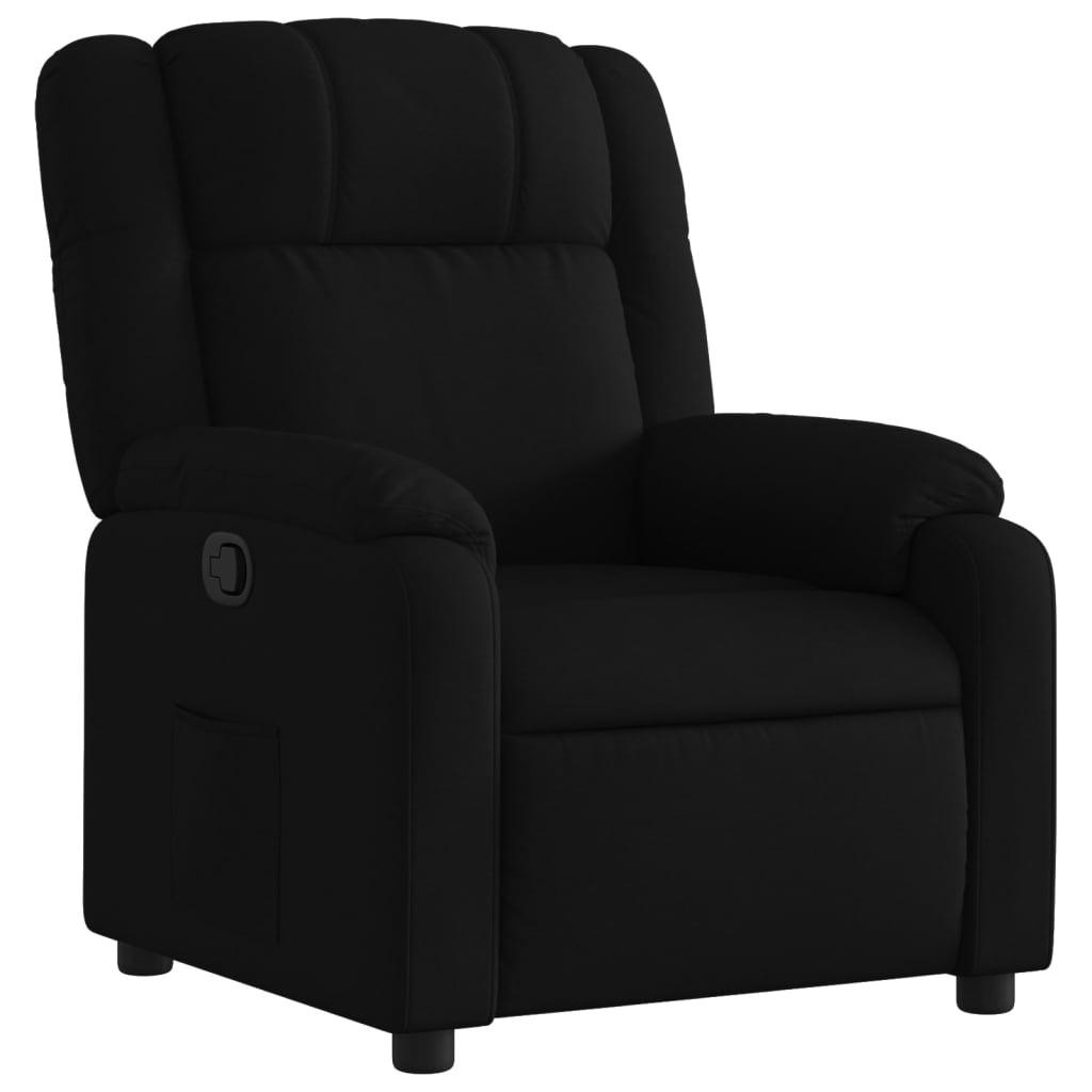 RELAXSESSEL Schwarz Stoff - Schwarz, Textil (95/99/77cm) - vidaXL