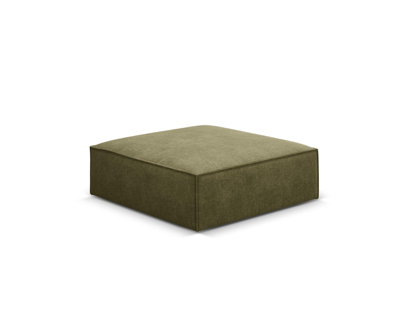 POUF Kaelle aus Chenille-Stoff grün - Grün, Textil (80/38/100cm) - Micadoni