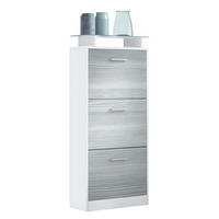 SCHUHSCHRANK Lavia Front in Avola-Anthrazit - Anthrazit, Holzwerkstoff (46/128/23cm) - Vladon