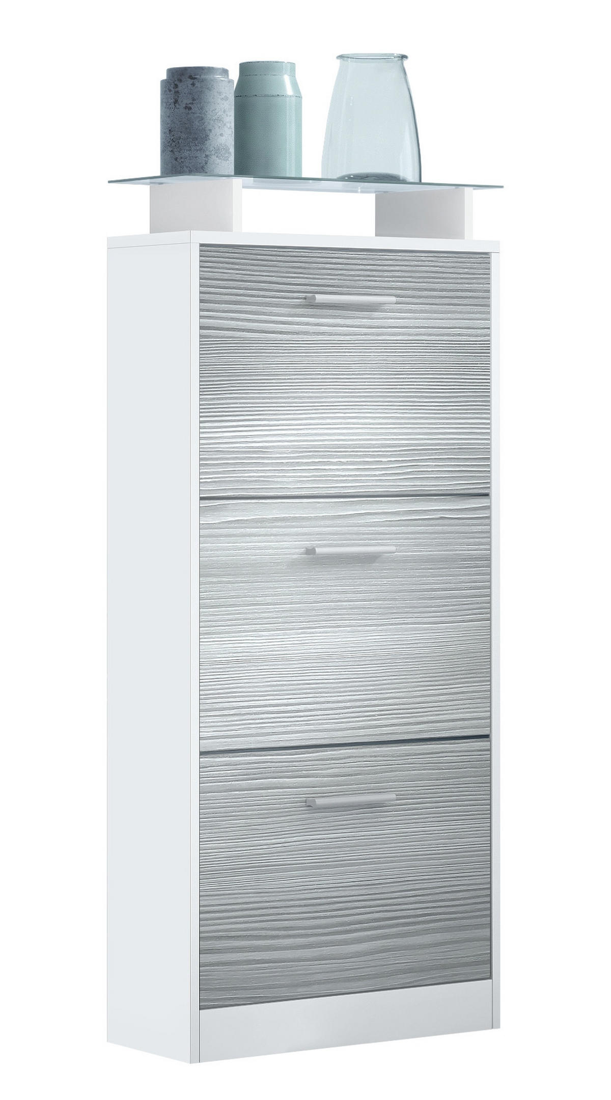 SCHUHSCHRANK Lavia Front in Avola-Anthrazit - Anthrazit, Holzwerkstoff (46/128/23cm) - Vladon