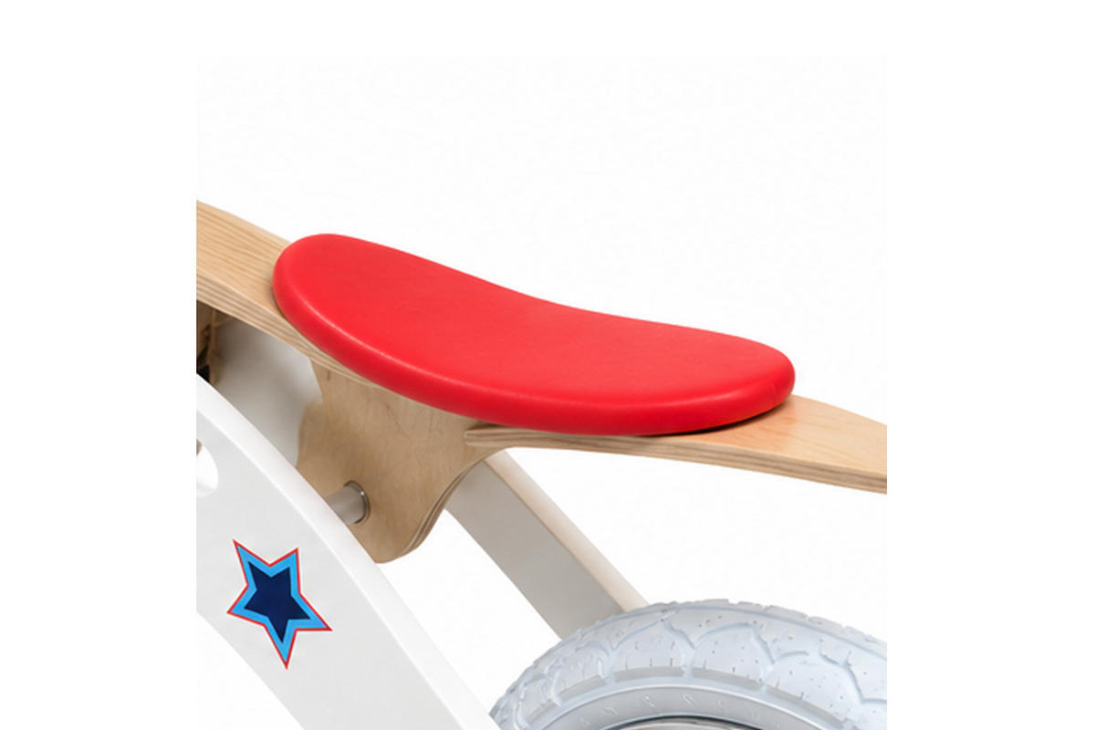 KINDERLAUFRAD Stern 12 Zoll, Holz, Weiß - Weiß, Holz (83/40/57cm) - dasmöbelwerk
