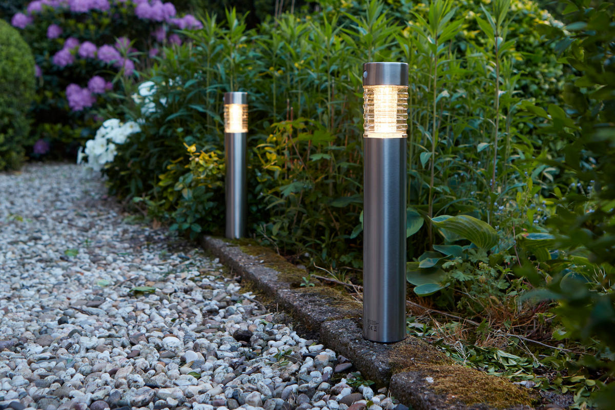 WEGELEUCHTE 3er Set 11.5/40/20cm - Silberfarben, Metall (20/11.5/40cm) - Luxform