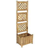 PFLANZENBEHÄLTER mit Spalier Bambus 40 cm - Braun, Holz (40/135/30cm) - furnicato