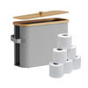 TOILETTENPAPIER-AUFBEWAHRUNG - Grau, Holz/Kunststoff (45/33/16cm) - Relaxdays