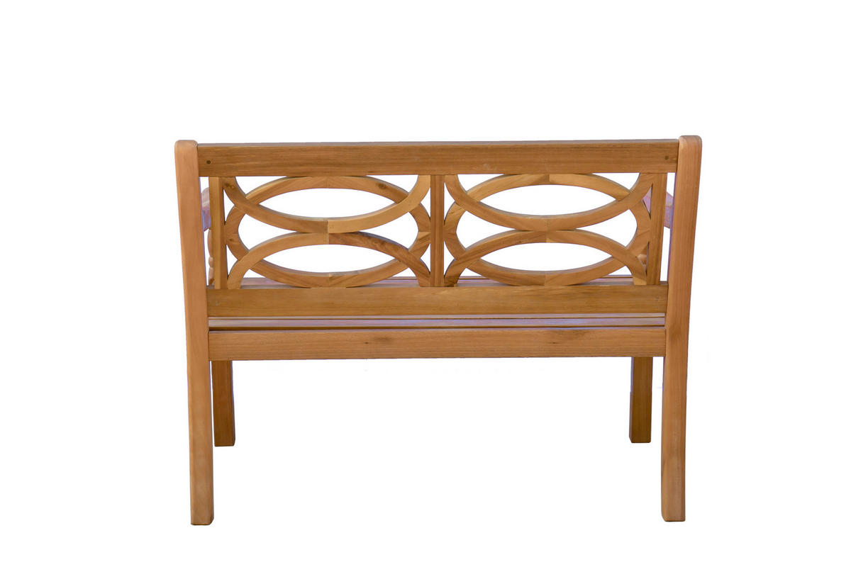 GARTENBANK Porto - Braun, Holz (114/89/65cm) - Sedex