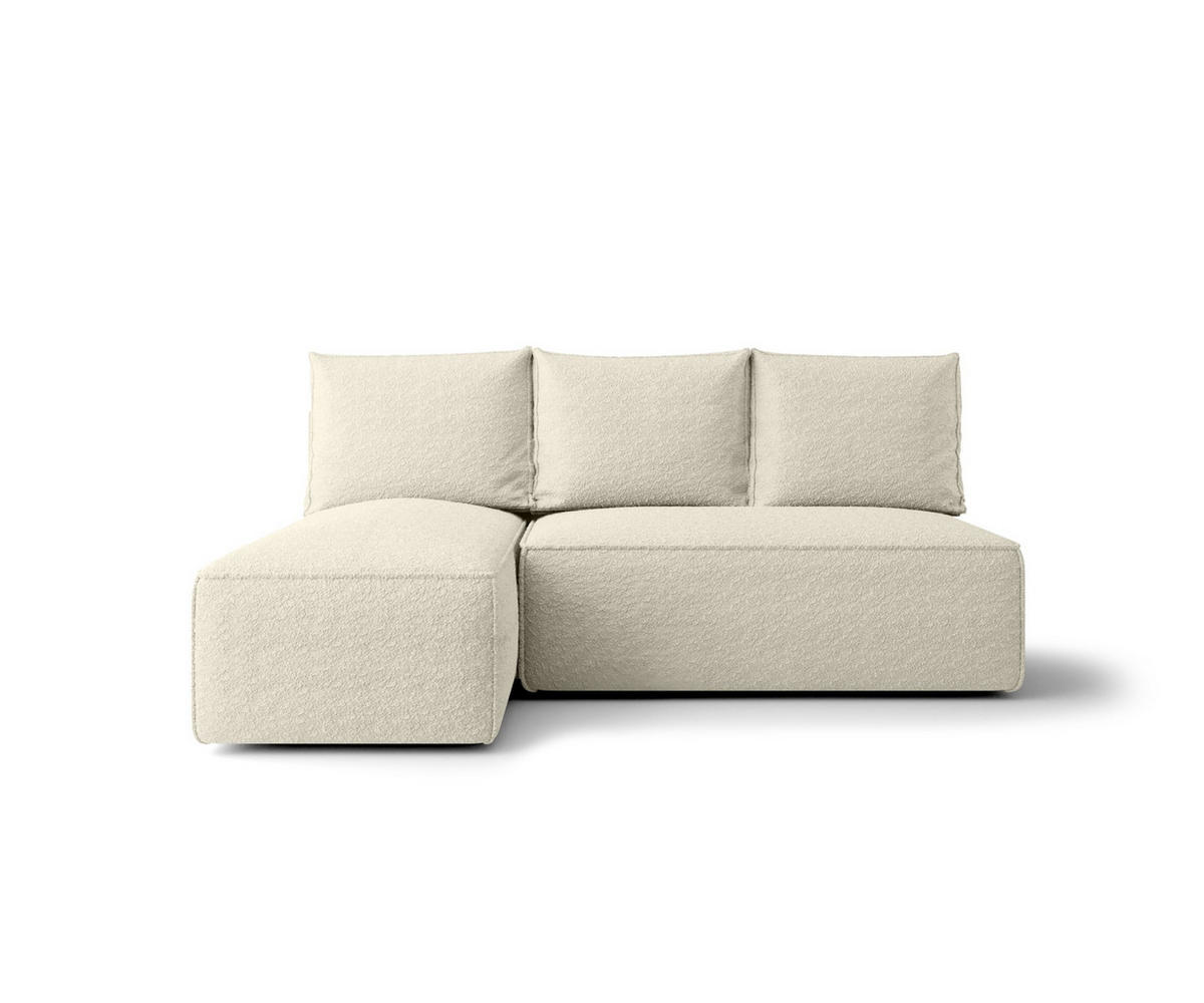 ECKSOFA mit Schlaffunktion SAVIO MINI Quelle 03 Links - Beige, Textil (200/140cm) - Bedante