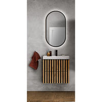 BADMÖBEL-SET 2-TLG. Lucca-107 - Braun, Holzwerkstoff (61/200/46cm) - Lomado