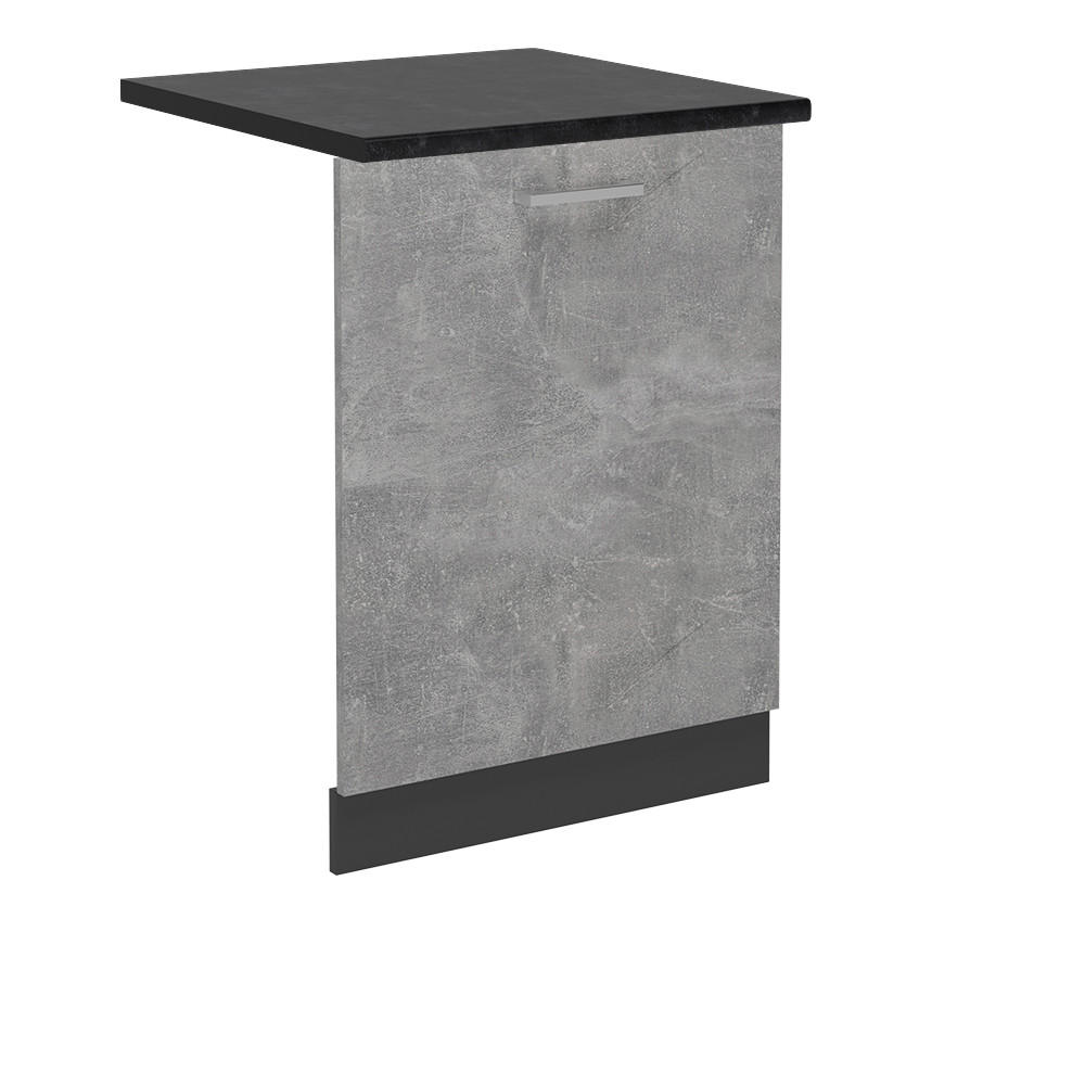 DISKMASKINENS FRONTPANEL R-Line betong 60 cm , AP Marble Gr&aring;, Antracit 81.8/60/60 cm
