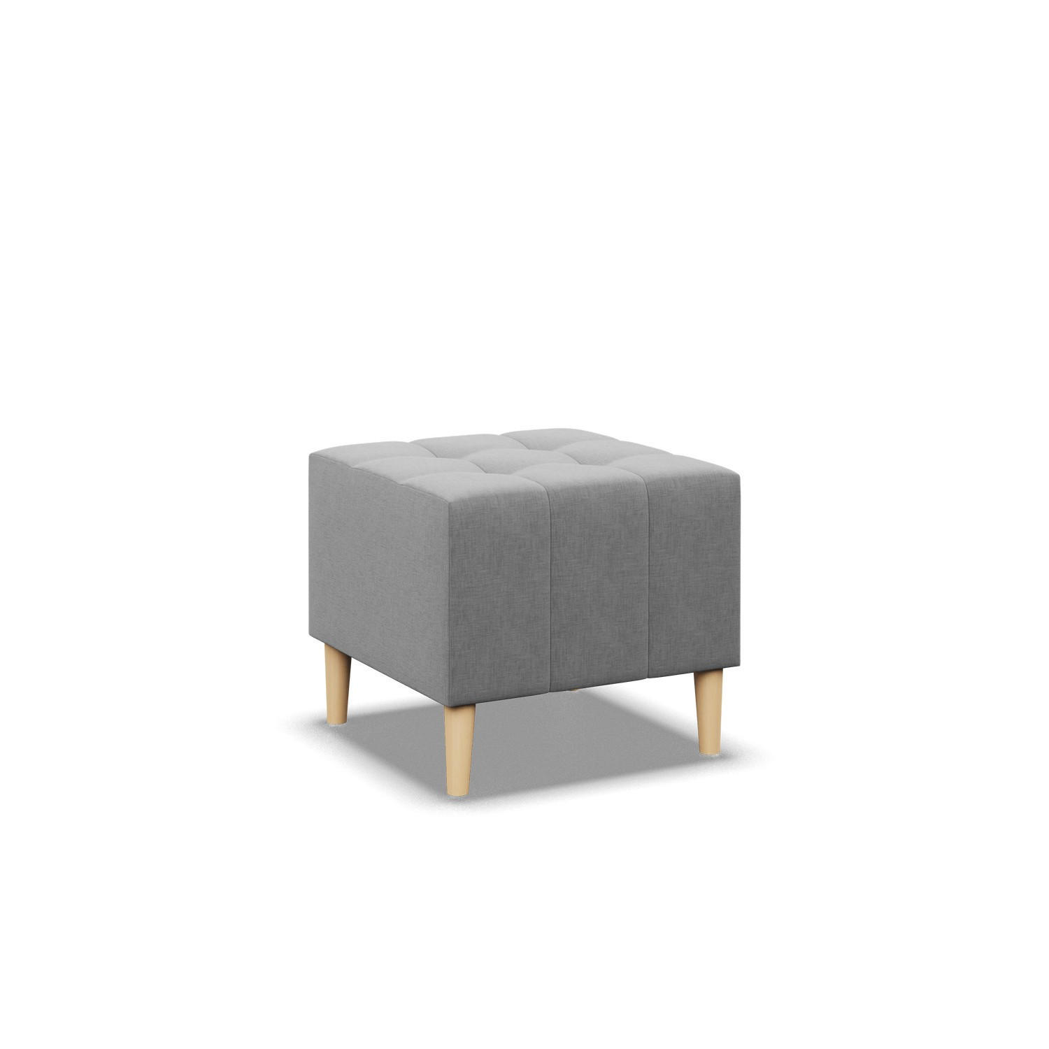SITZPOUF 50x50 ELMA, Grau - Grau, Textil (50/40/50cm)