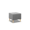 SITZPOUF 50x50 ELMA, Grau - Grau, Textil (50/40/50cm)