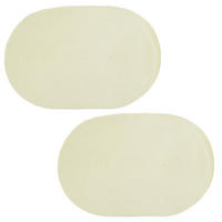 PLATZSET 2er Set Polypro Ecru oval 45x30 cm Tischset - Ecru, Kunststoff (30/45cm) - TiborTex