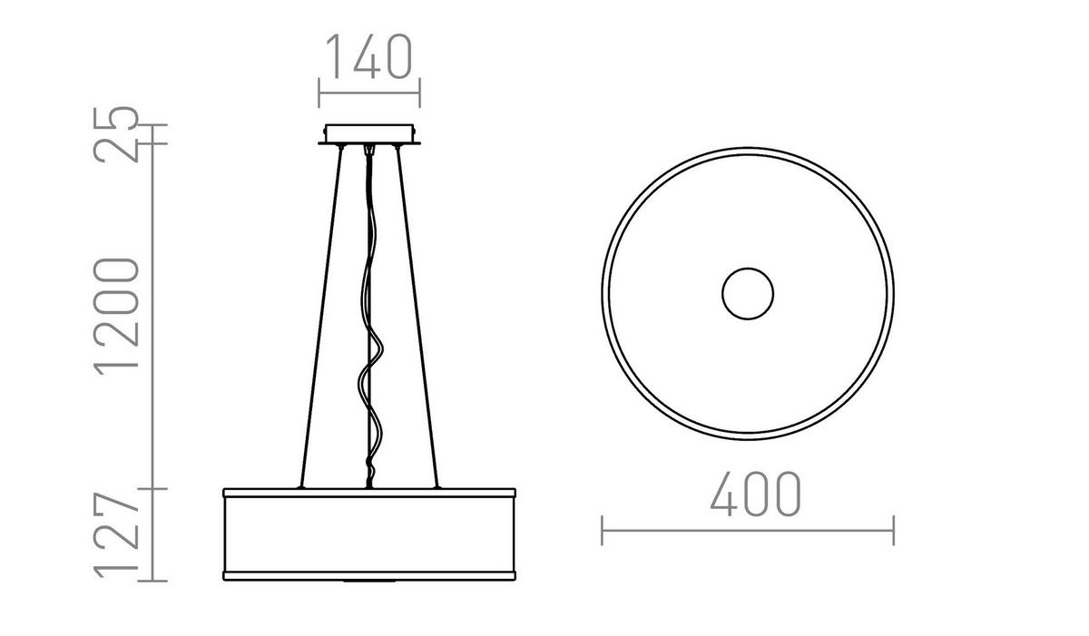 PENDELLEUCHTE CASSABLANCA 40 Chrom 40 W - Chromfarben, Metall (30/30/120cm) - Rendl