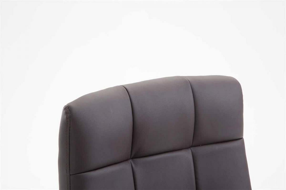 CHEFSESSEL Lederlook braun - Chromfarben/Braun, Textil/Metall (54/105/51cm) - CLP