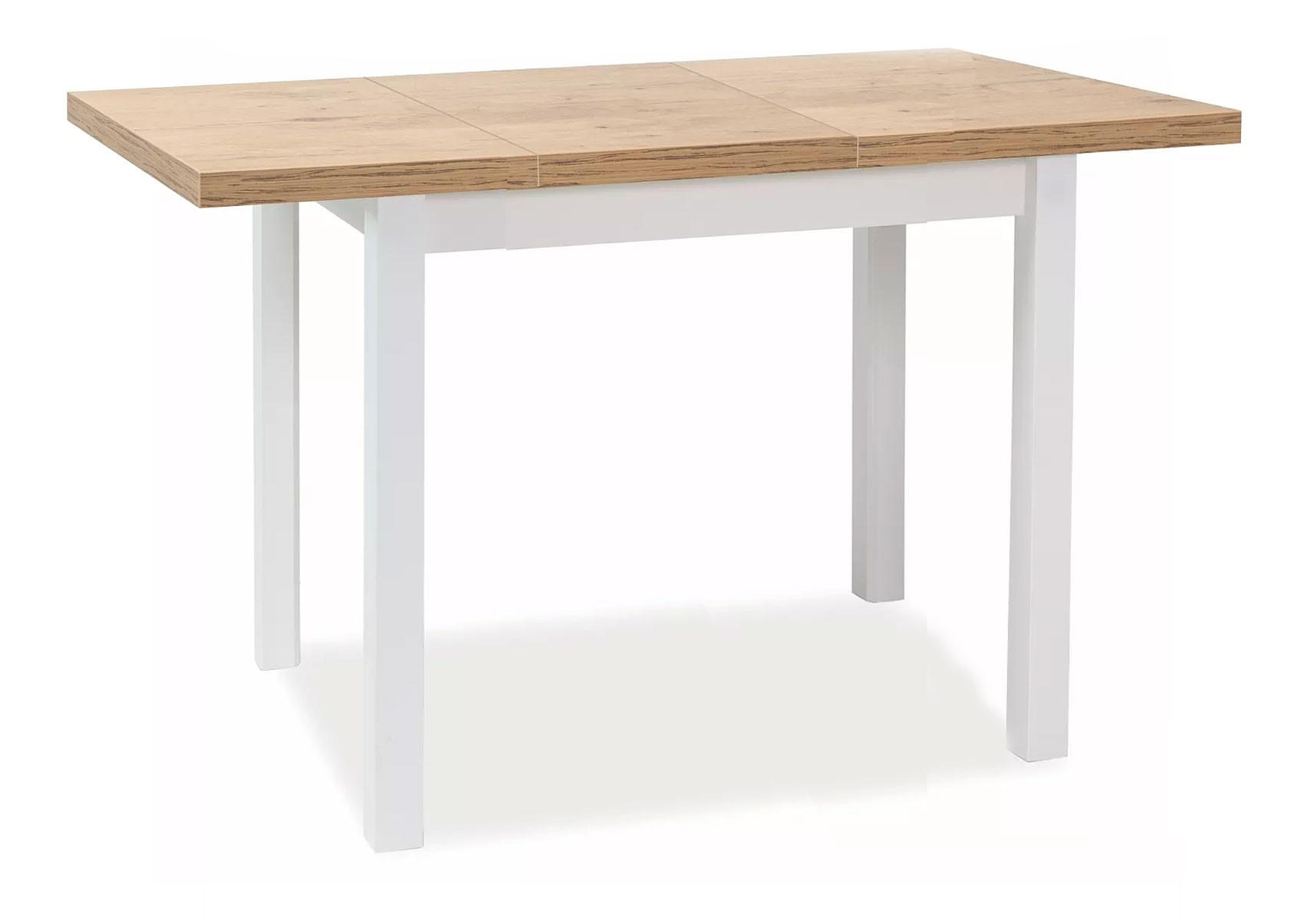 ESSTISCH Adam Eiche Lancelot / Weiß 90-125 / 65 / 75cm - Eichefarben/Weiß, Holz/Holzwerkstoff (65/125/75cm) - Feldmann-Wohnen