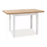 ESSTISCH Adam Eiche Lancelot / Weiß 90-125 / 65 / 75cm - Eichefarben/Weiß, Holz/Holzwerkstoff (65/125/75cm) - Feldmann-Wohnen