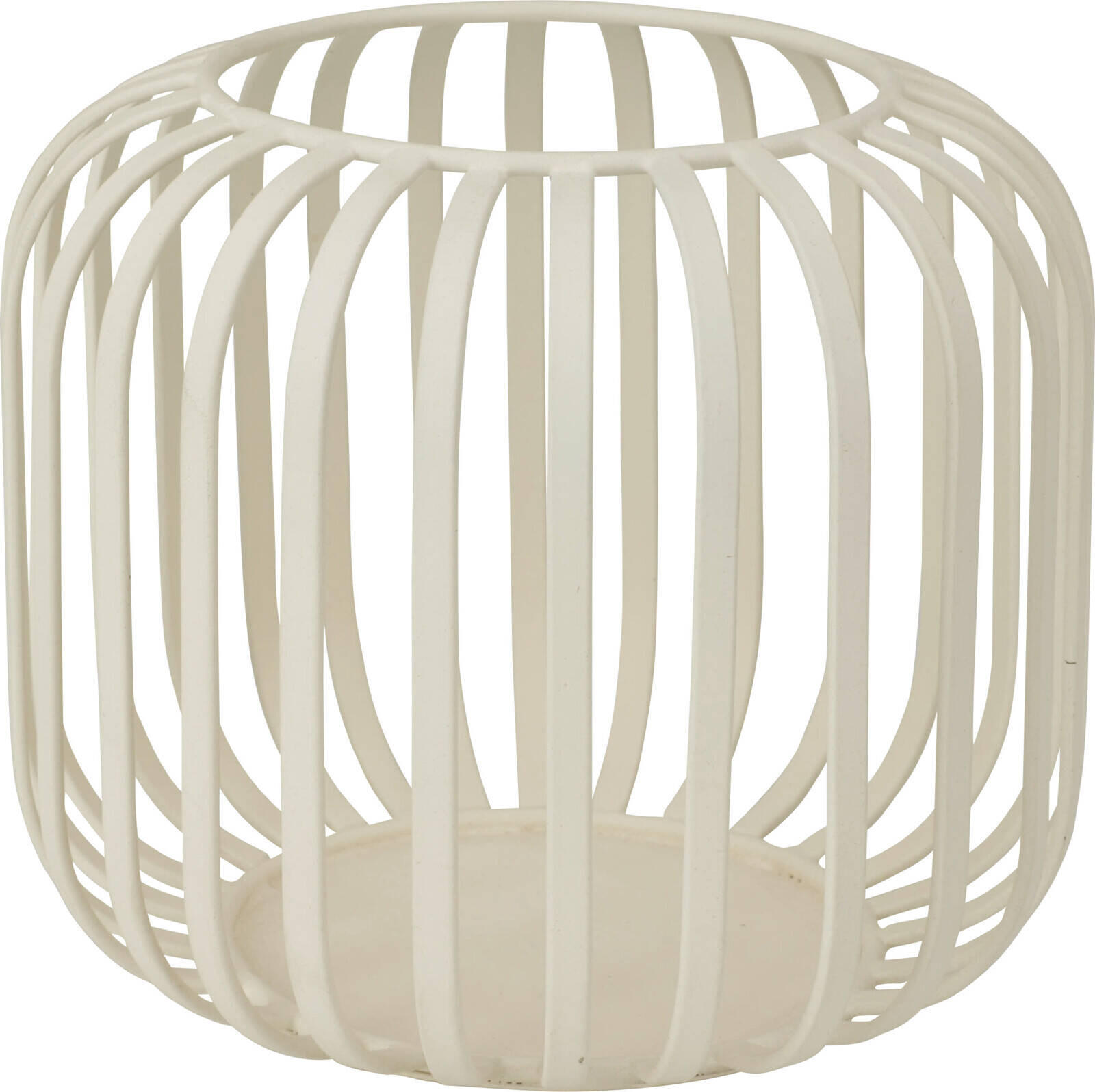 LATERNE Metall Ø 15/13 cm - Creme, Metall (15/13/15cm)