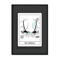 POSTER Tarotkarten Kunst A3 Schwarzer Rahmen - Schwarz, Papier (29.7/5/42cm) - Nacnic