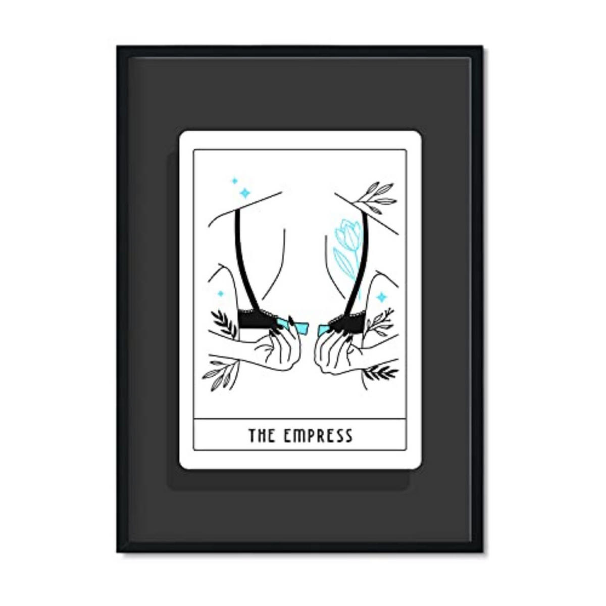 POSTER Tarotkarten Kunst A3 Schwarzer Rahmen - Schwarz, Papier (29.7/5/42cm) - Nacnic