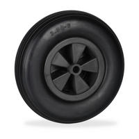 SCHUBKARRENRAD - Schwarz, Kunststoff (33/33/9cm) - Relaxdays