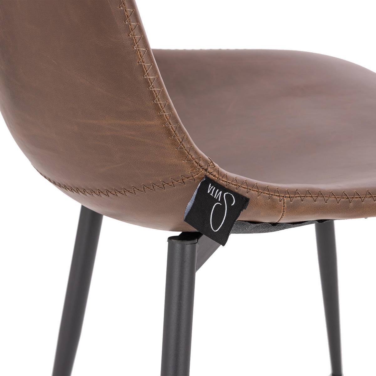 ESSZIMMERSTUHL MILES 2er Set Kunstleder Braun - Braun, Textil (48/82/52cm) - SVITA