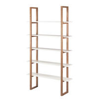 BÜCHERREGAL - Eiche teilmassiv, Weiß / Eiche - Weiß, Holzwerkstoff (110/190/28cm) - home24