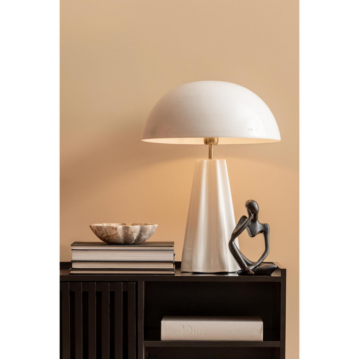 TISCHLAMPE Amplio XL Weiß 30/30/56 cm - Weiß, Metall (30/30/56cm) - Leitmotiv
