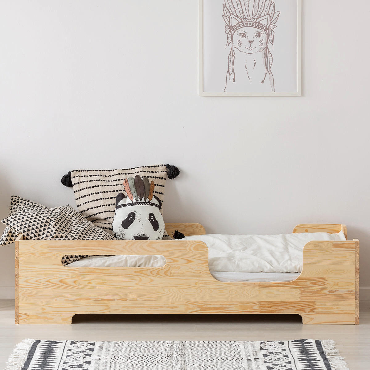 POSTEĽ 90/200 Lilian Prírodné drevo - hnedá, drevo (90/200cm) - Petits-meubles