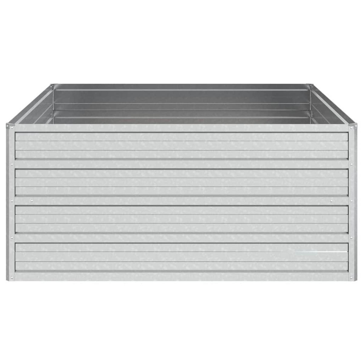 HOCHBEET 100/100/45cm, aus Verzinkter Stahl, Silber - Silberfarben, Metall (100/45/100cm) - vidaXL