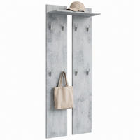 GARDEROBENPANEEL Wandpaneel Beton Oxid Optik - Hellgrau, Holzwerkstoff (57/170/20cm) - Vladon