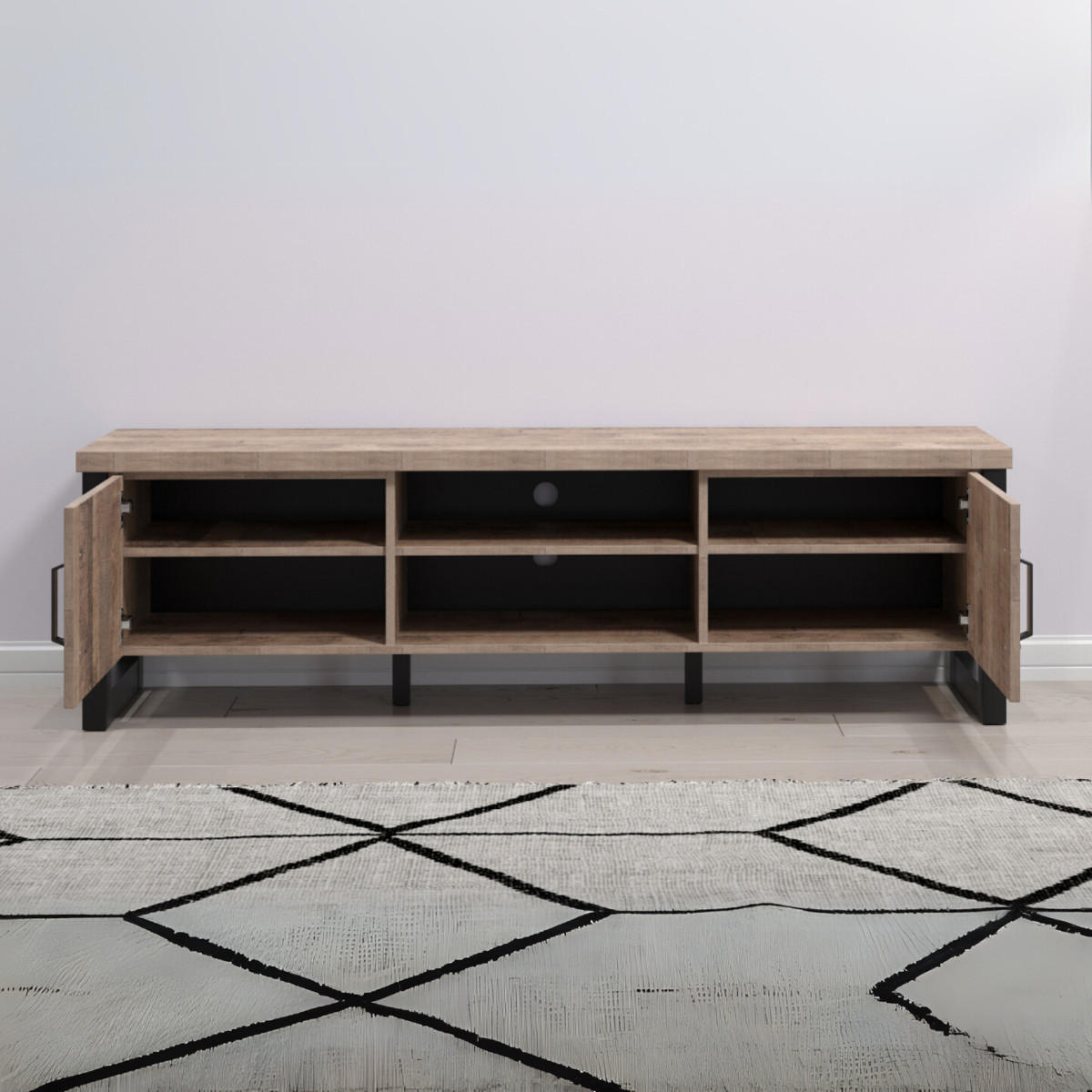 LOWBOARD Emile Eiche Dekor - Eichefarben, Holzwerkstoff (166/166/50cm) - ebuy24