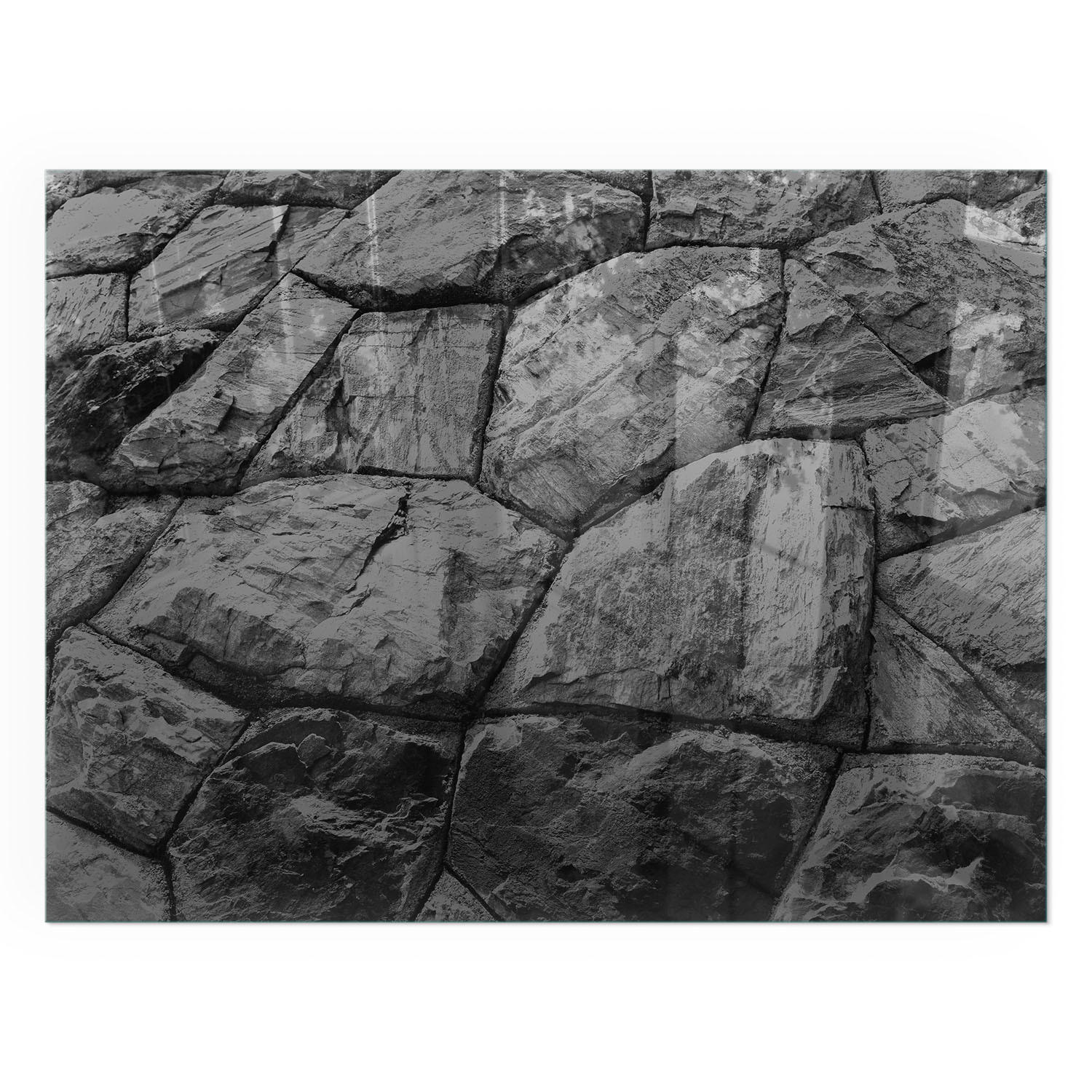 GLASPLATTE für Kamin 80x60 cm - Grau, Glas (80/60/0.4cm) - TULUP