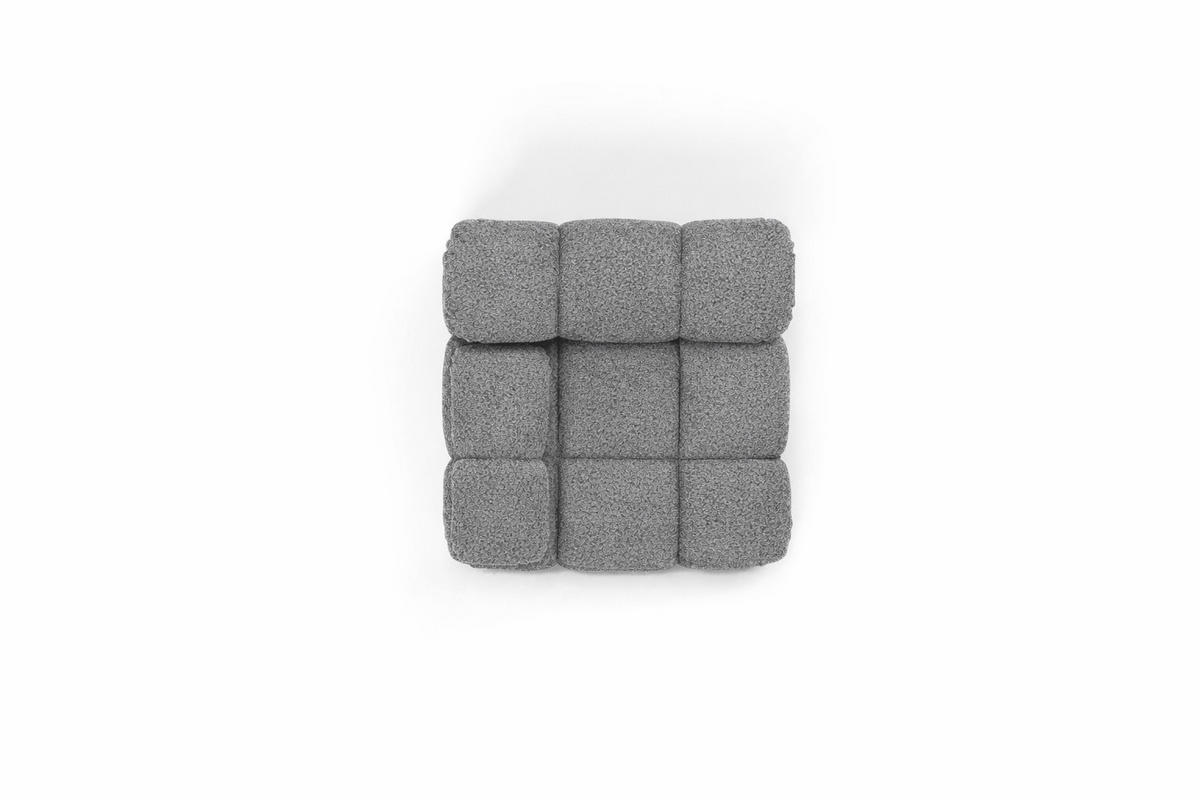 MODUL Seitlich, Für Modulares System, Stoff Abriamo, Dunkelgrau, Links, Selia - Dunkelgrau, Holz (95/70/95cm) - Kaiser Möbel